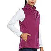 baleaf Women's Lightweight Vest Softshell Sleeveless Jacket Windproof Stand Collar with Zipper Pockets Running Hiking Golf