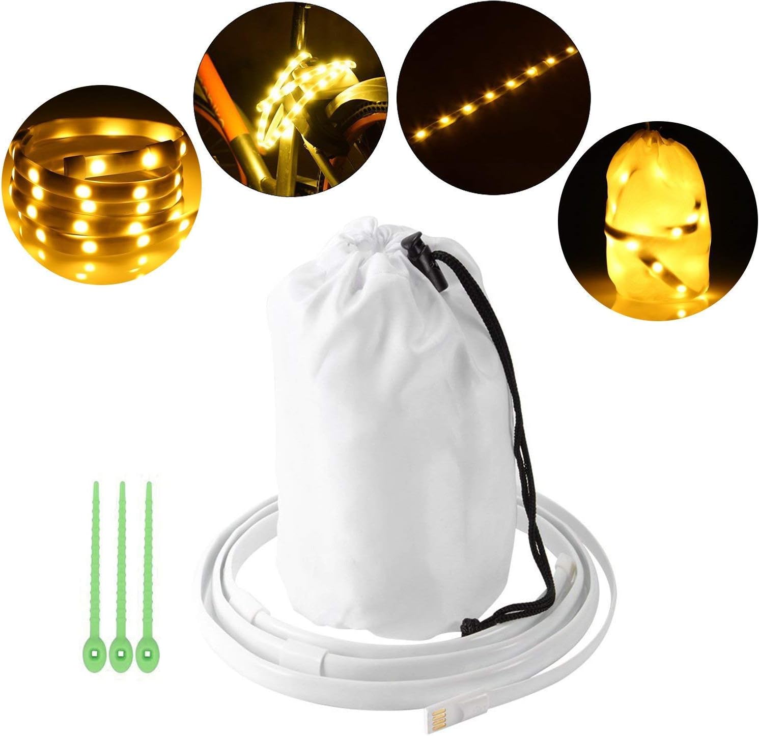 Outdoor Strip Light Lantern USB Power Strip 5ft Camping LED Rope Lights