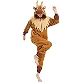 BETIFUHOM Moose Onesie Pajamas for Adults Halloween Costume Animal One-Piece Cosplay Christmas Sleepwear