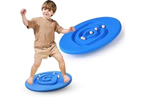 MOCUTEEN Kids Maze Balance Board - Wobble Trainer for Ski Surf Snowboard, Non-Slip Sensory Rocker Ages 3-12, Core Therapy & Skate Prep