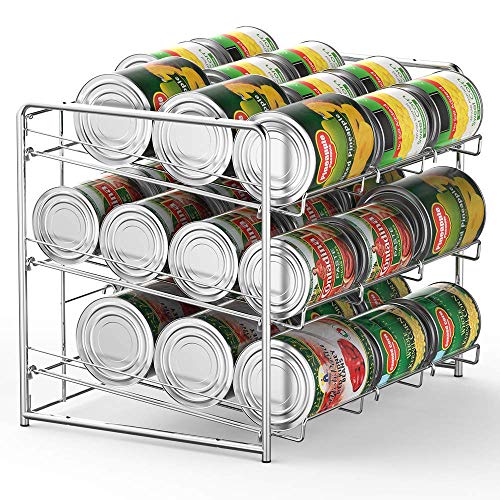 Stackable Can Rack Organizer 3 Tier Can Storage Dispenser Holds up to