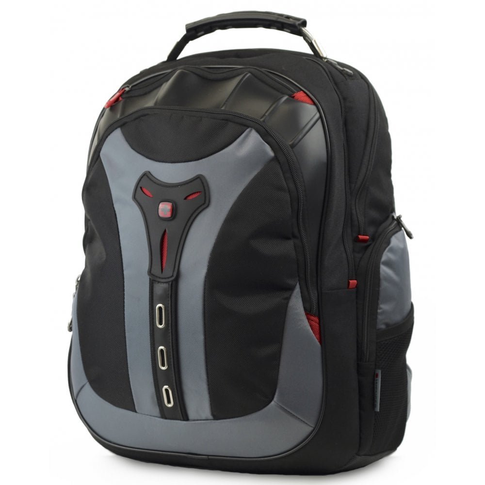 Wenger SwissGear 600639/17 "Backpack Black, Grey custodie-custodia for Netbook with Shoulder Strap, Colour: Black, Grey, monótono, Anti Dust and Scratch Resistant, Shock Resistant, Waterproof)