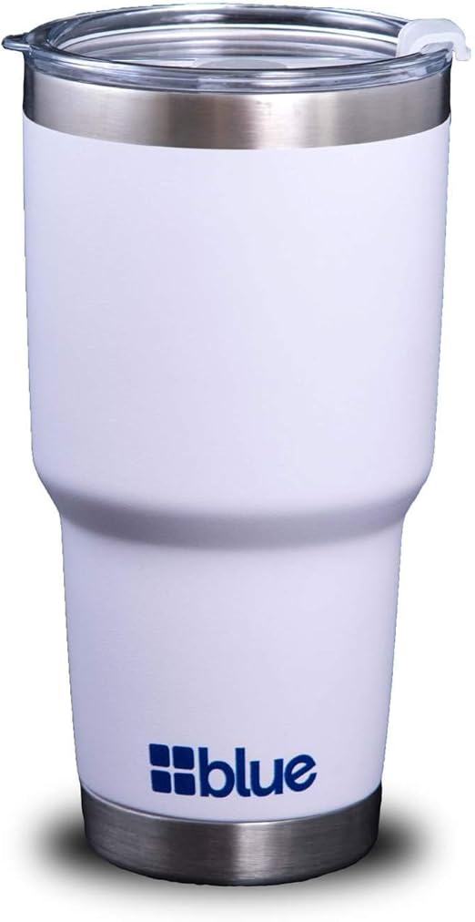Blue Coolers 32 oz. Classic Steel Insulated Tumbler (White) Kitchen & Dining