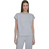 Andrew Marc womens Shoulder Detailing Side Slits Relaxed Fit Pullover