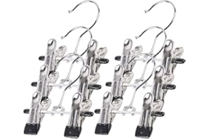 SUNTRADE Double Adjustable Clips Boots Hangers,Space Saving Boots Socks Bags Hanging Clips Boot Holder Boot Organizer,Set of 