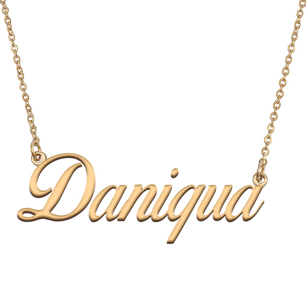 HUAN XUN Customized Custom Simple Any Name Necklace
