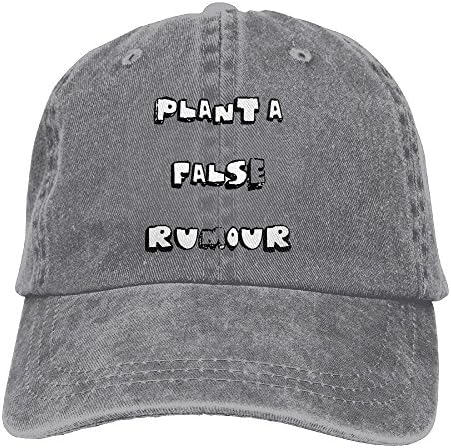 ZengShang Plant A False Rumour Adjustable Washed Cap Cowboy Baseball Hat Ash