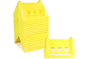 ENJ LASHING ENJ 20 Pack Flatbed Edge Protector, Edge Corner Tie Down Protector for Up to 4 Inch Straps, Protects Cargo Edges, Flatbed Accessories Plastic Protector (yellow)