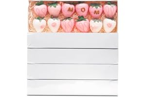 XINHPKGG 10 Pcs Clear Chocolate Covered Strawberries Boxes 12" x4 1/2" x2" Cookie Boxes Bakery Box Treat Box for Wedding Party Baby Shower