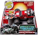 Monster Truck Big Stompin' Truck - MONSTER TIRE RAGIN' RED - Motorized Monster Action, 4 Wheel Drive