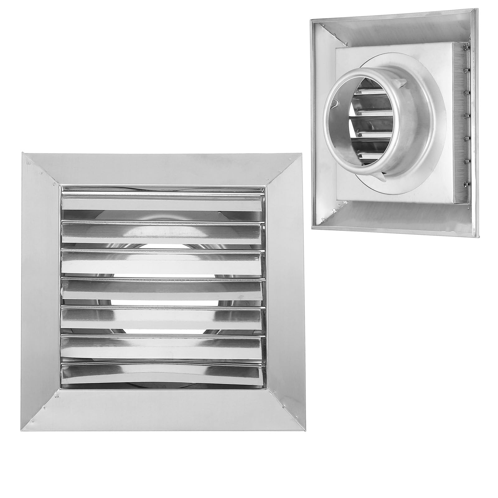 PATIKIL 3 Inch Dryer Vent Cover, Stainless Steel Exterior Wall Outlet Vent Grille, Louvered with Moving Flap, for HVAC Kitchen Bathroom Ventilation