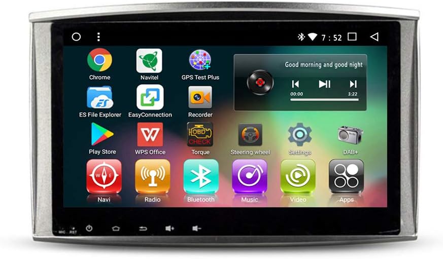 Car Radio GPS Stereo Navi Android 8.1 IPS Quad Core for Toyota Land Cruiser 100 LC100 Lexus IX470 1998-2009 Head Unit with Bluetooth WiFi 4G Navigation (1+16G for Toyota Land Cruiser)