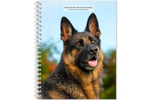 German Shepherds | 2026 6 x 7.75 Inch Spiral-Bound Wire-O Weekly Engagement Planner Calendar | New Full-Color Image Every Week | BrownTrout | Animals Dog Breeds Pets