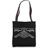B-21 Raider Stealth Bomber Tech Drawing Style Airplane B21 Tote Bag