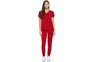 Natural Uniforms Womens Essential Cool Stretch Jogger Scrub Set with Regular and Petite Sizes