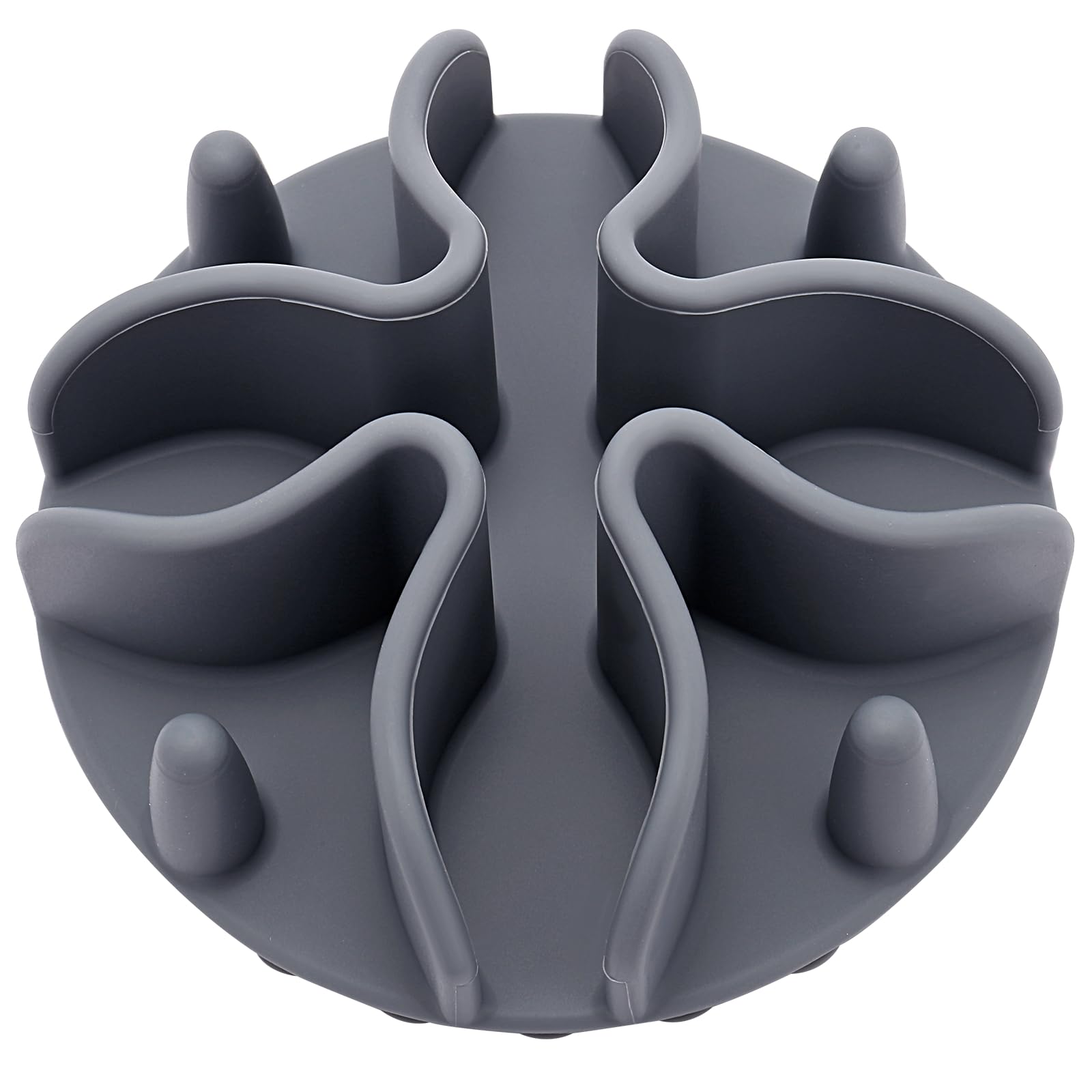 Slow Feeder Dog Bowl Insert,Doweiss Silicone Slow Feeder for Dog Cat Puppy Pet with Stong Suction Cups for Dog Bowls Slow Eating Bowls (Medium, Grey)