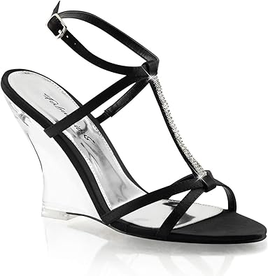 clear wedge strappy sandal