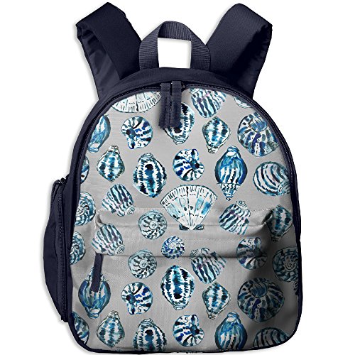 Hzamora Dm Girls Shell Sea Blue Pattern Oxford School Bag - Main Image