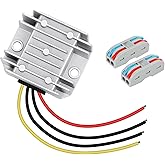 LeMotech DC 12/24v to 5v Converter 5A 25W Step Down Converter Voltage Regulator IP68 Waterproof Transformer for Golf Cart Tru