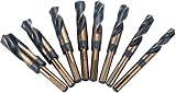 KATSU 8Pc 14-25mm HSS Reduced Shank Drill Bit Set 1/2" Shank Metal Wood view 6