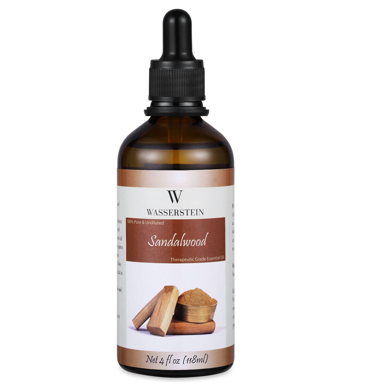 4oz Sandalwood Essential Oil, 100% Pure & Natural by Wasserstein