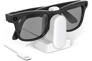 CISAIN Cisian Charging Dock Compatible with Ray-Ban Meta Smart Glasses Wayfarer/Skyler/Headliner/Oakley | Meta HSTN,Potable Travel USB-C Cable Charger Meta Smart Glasses with Adapter