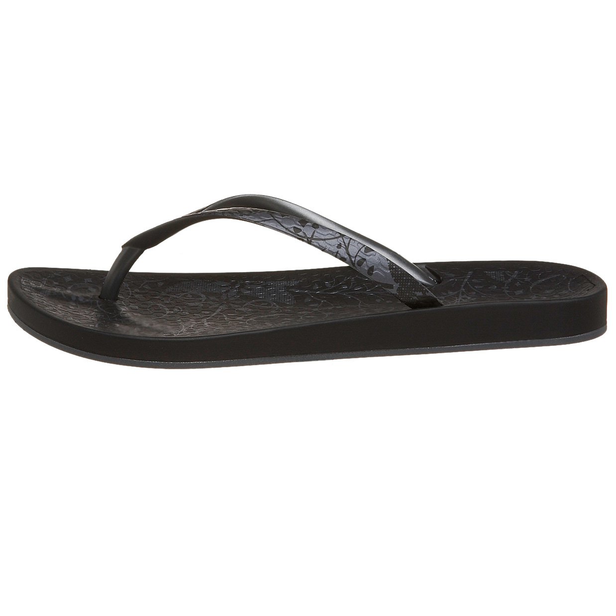 rider women's romantic thong, black/silver/dark grey, 10 m