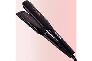 ELLA BELLA® Titanium Flat Iron Hair Straightener (with Infrared) • Professional Straightening Iron • Digital Display to Accurately Control Temperature • As Featured in Good Housekeeping