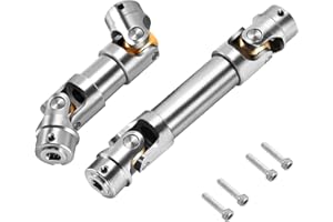 Quzmufi Drive Shaft Steel Joint Driveshaft Front Rear Center Driveshafts Set for 1/18 Traxxas TRX4M Crawler Upgrade,2PCS