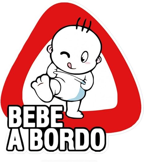 Amazon Com Mduhnd Car Sticker 1415cm Baby On Board Bebe A Bordo Car Sticker Funny Colorful Auto Automobile Decals Home Kitchen