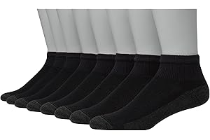 Hanes Men's Max Cushioned Ankle Socks, Multipacks