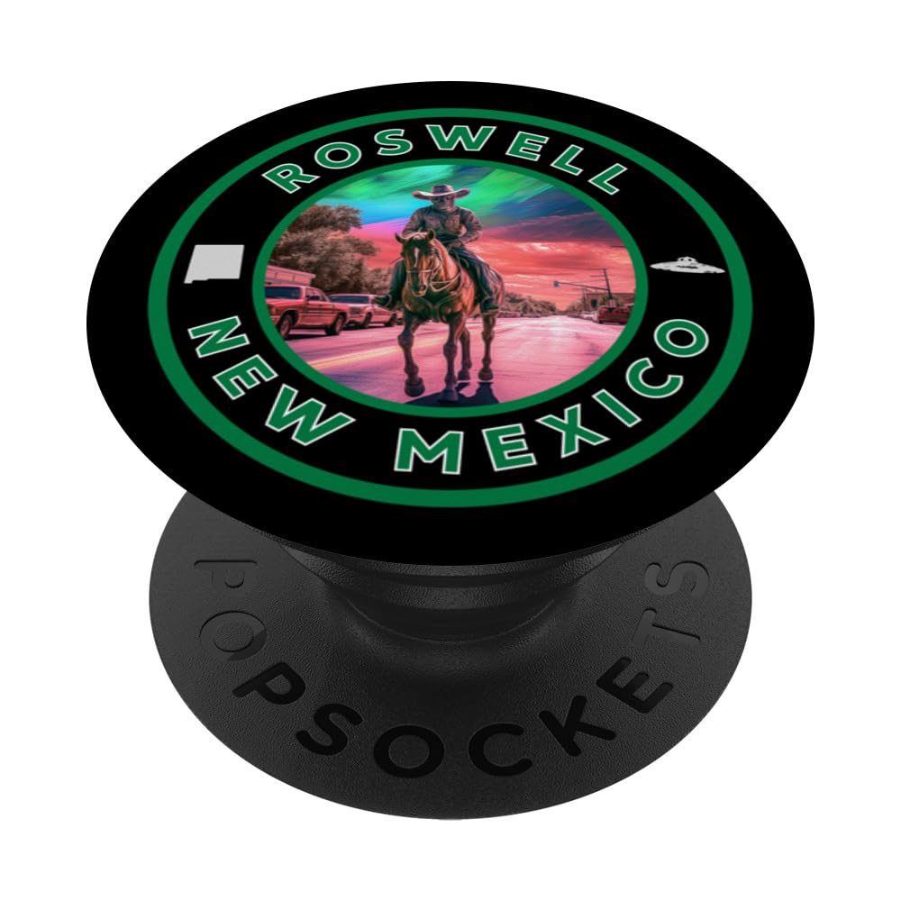 Roswell New Mexico Alien Cowboy PopSockets Swappable PopGrip