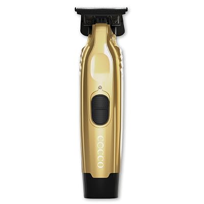 Cocco Veloce Pro Trimmer, Digital Gap Ambassador DLC Blade Edger, High-Torque Brushless BLDC Motor, Cordless, All-Metal Design, Lithium-Ion Battery, Charging Base Included, Gold