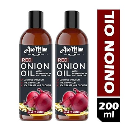 AroMine Pure & Natural Red Onion Oil(100ml Each)-Pack of-2-Bottle-(200ml)