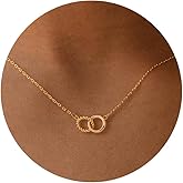 BSGRL Gold Necklace for Women- 14K Gold Plated Dainty Cross Flower Bow Italian Horn Animal Boot Sea Beach Necklace for Women
