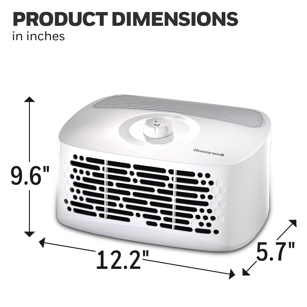 Honeywell Air Purifier for Home, 465 Ft² in 1 hour, Dual Action Filter, Reduces Dust, Pollen, Pet Dander, Odors, Smoke, Compact Allergen Reducer, White HHT270