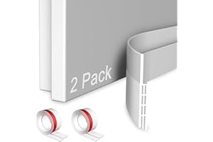 TONINT 2 Packs Door Draft Stopper,Under Door Sweep for Bottom of Door,Weather Stripping Door Seal,Noise Stopper,Garage Window Blocker Noise Cold Air Insulation,Draft Guard (White, 39.3" L)