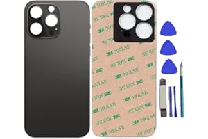 Mingxiong 14 Pro Back Glass Replacement for iPhone 14 Pro,Rear Back Glass with Pre-Installed Adhesive + Reparing Toolkit(Space Black)