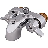 EZ-FLO Two-Handle Add-On Shower Diverter Bathcock, Chrome Plated, 11129