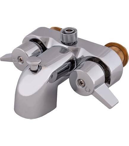 Kingston Brass KS265C Badewannen-Wasserhahn – Wandmontage, Verstellbar, Poliertes Chrom