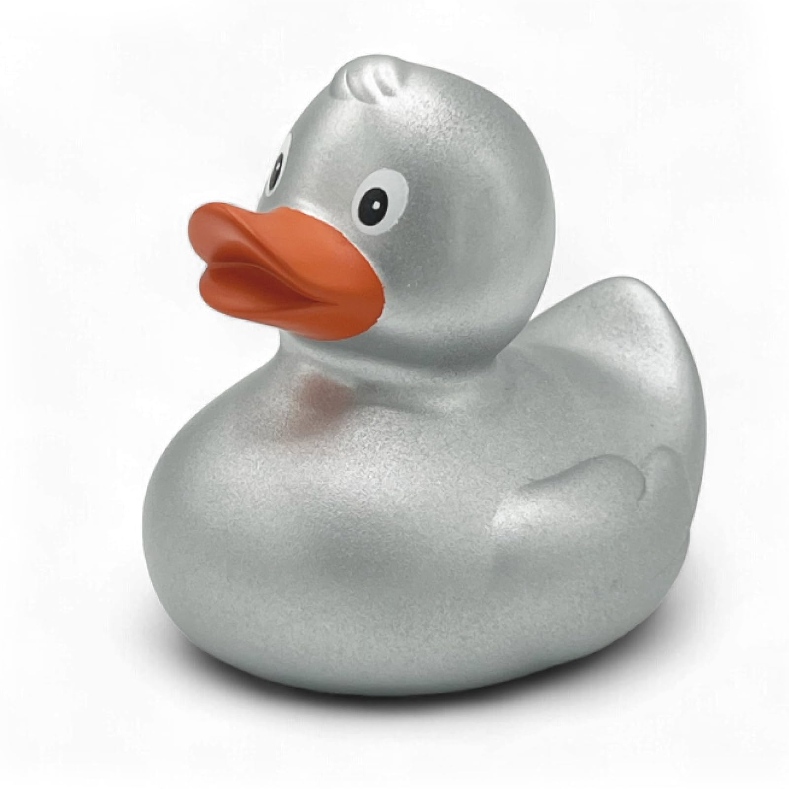 Squeaky duck Steffi silver, an original bath duck from Superlotti®, the quality brand for children