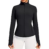 IUGA Women's Workout Jackets BBL Running Athletic Jackets Lightweight Full Zip Up Slim Fit for Women with Thumb Holes