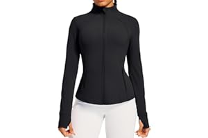 IUGA Women's Workout Jackets BBL Running Athletic Jackets Lightweight Full Zip Up Slim Fit for Women with Thumb Holes