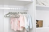 ManGotree Baby Velvet Hangers 48 Pack Infant Toddler Non-Slip Grey view 7