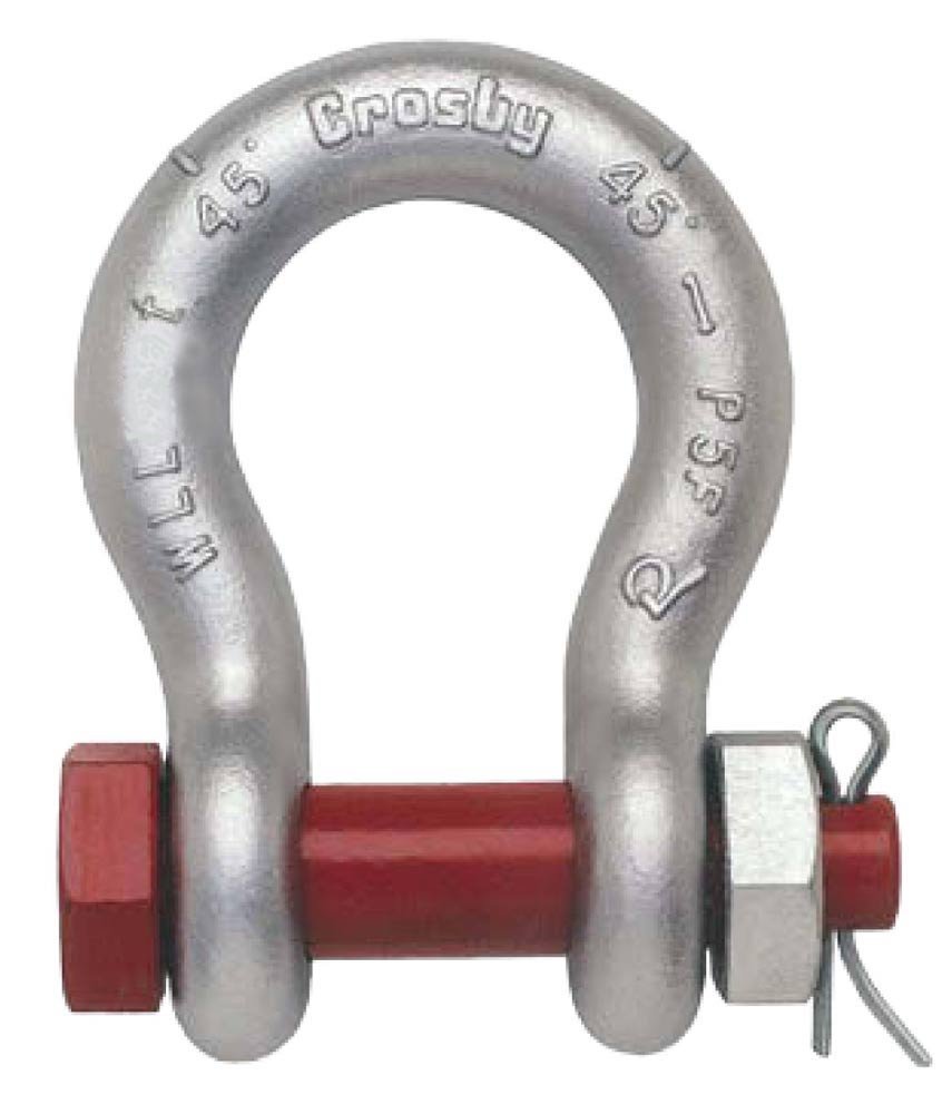 Crosby Bolt Type Anchor Shackle, G2130, WLL- 17.0 Tons
