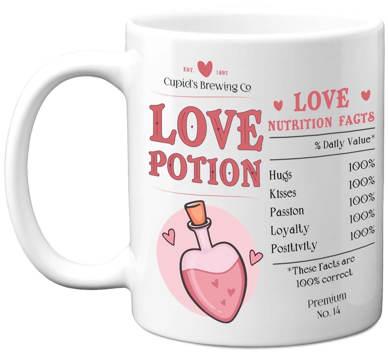 Stuff4 Valentines Mug Gift for Men Women - Love Potion - Happy Wedding Anniversary Valentine's Day Mugs for Girlfriend Boyfriend Wife Husband, 11oz Ceramic Coffee Cup