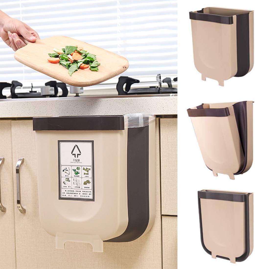 Dreamsbox Gabinete De Cocina Plegable Puerta Colgante Basurero Cubo De