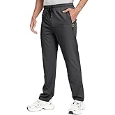 Zalify Men's Lightweight Hiking Pants Elastic Waist Water Resistant Quick-Dry Sweatpants for Running Traveling Outdoor Work