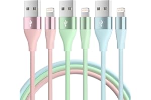 MenoSupp iPhone Charger [Apple MFi Certified] 3Pack 10FT Lightning Cable Fast Charging iPhone Charger Cord Compatible with iPhone 13 12 11 Pro Max XR XS X 8 7 6 Plus SE and More (Multi-Color)