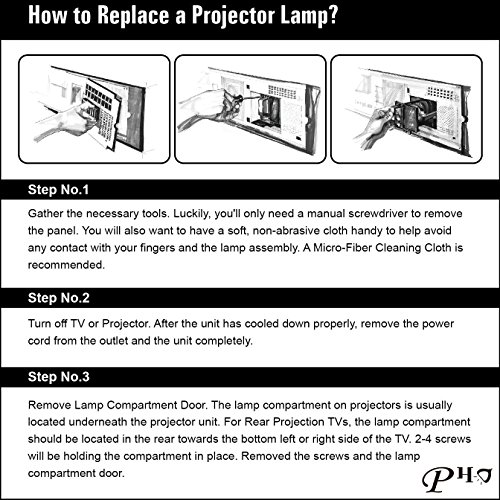 Original 915P049010 Replacement TV Lamp with Housing for Mitsubishi (Powered by Osram) - Thumbnail 2